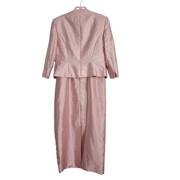 Alex Evenings Womens 8 Mother Of The Bride 2 Piece Outfit Set Jacket Dress Bead - Picture 2 of 5